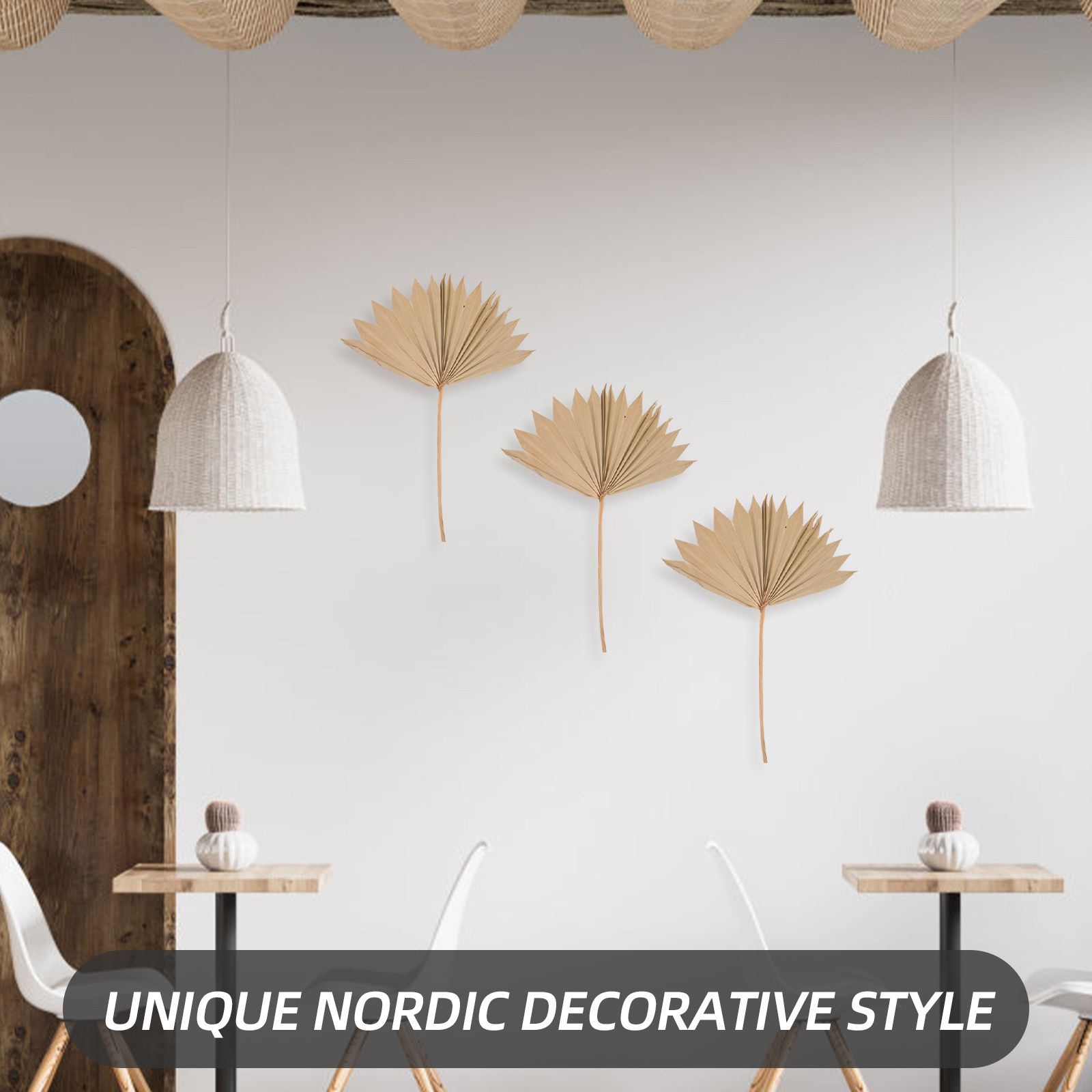 4Pcs Dried Palm Leaf Decor Nat - Palm Leaf Dried review and price